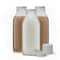 JoyJolt® Reusable Glass Milk Bottle Set with Lid & Pourer